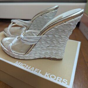 Michael Kors wedge sand